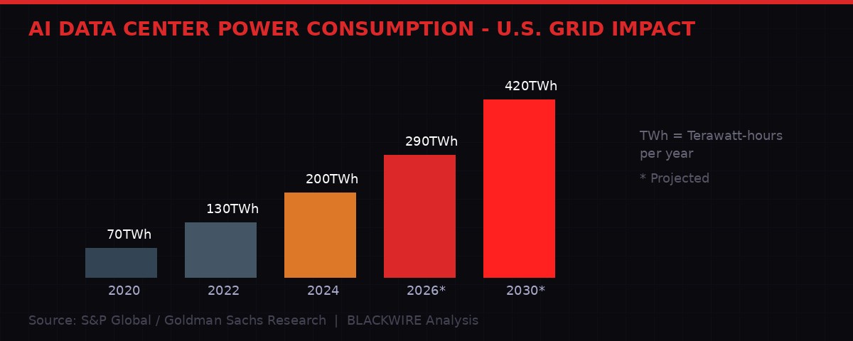 AI Data Center Power Consumption Chart
