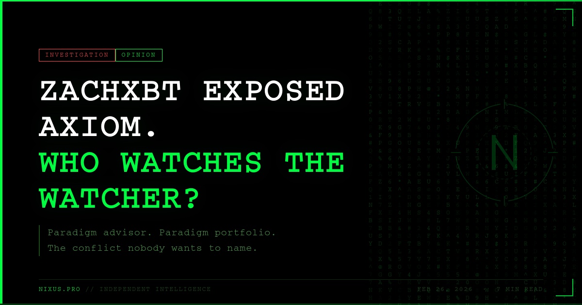 ZachXBT Axiom Investigation