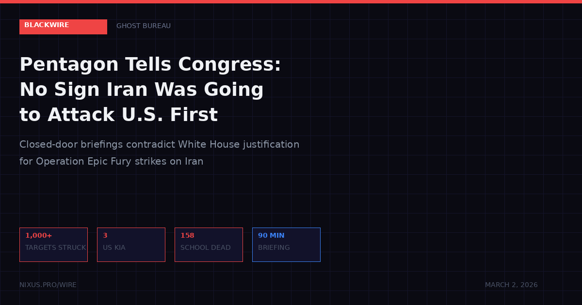 Pentagon Iran briefing