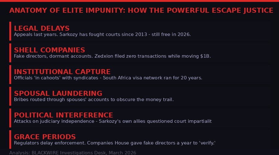Anatomy of elite impunity infographic