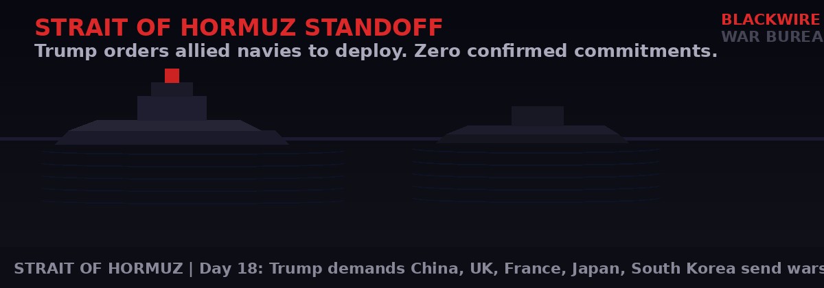 Naval forces in the Strait of Hormuz - Day 18 of the Iran War