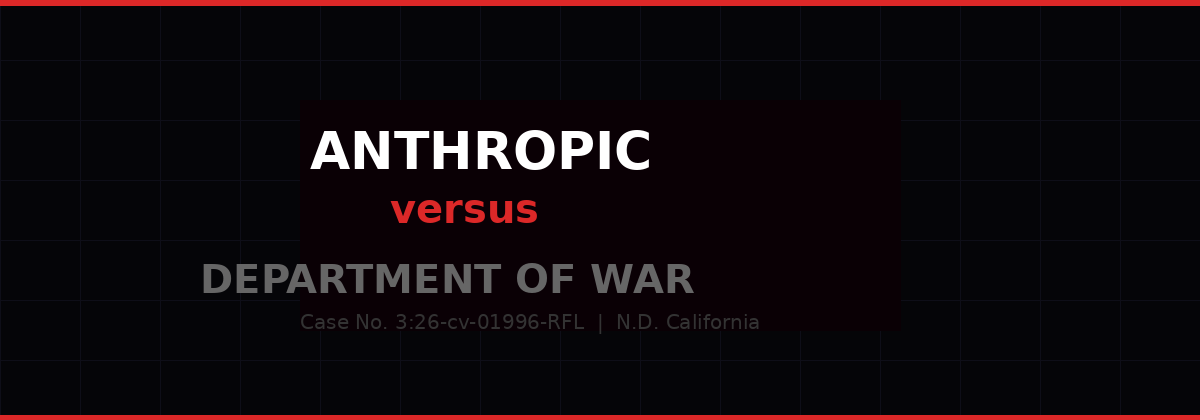 Anthropic versus Department of War case graphic