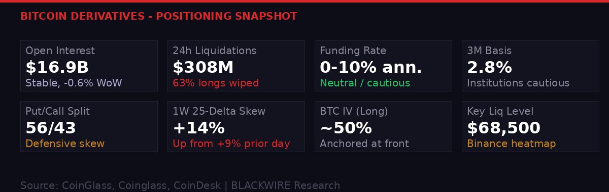 Bitcoin derivatives positioning snapshot March 21 2026