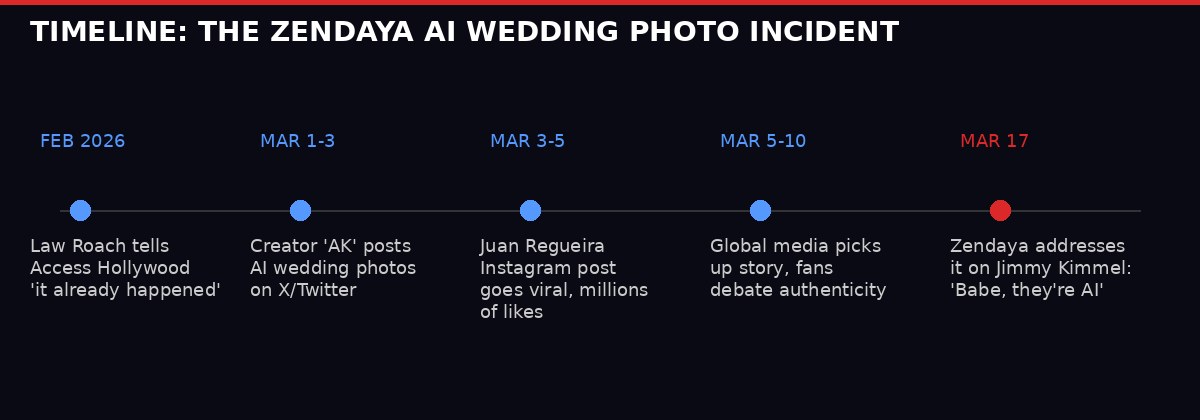 Timeline of the Zendaya AI wedding photo incident