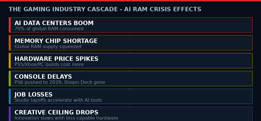 The Gaming Industry Cascade - AI RAM crisis effects