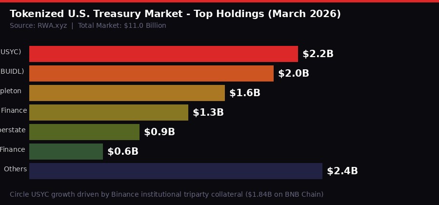 Tokenized Treasury Market Leaders March 2026