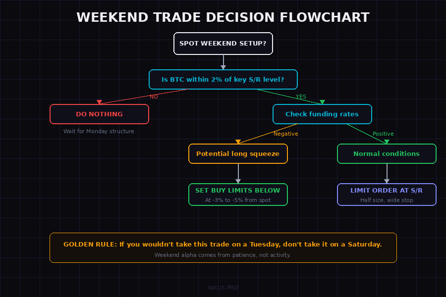 Weekend trade decision flowchart