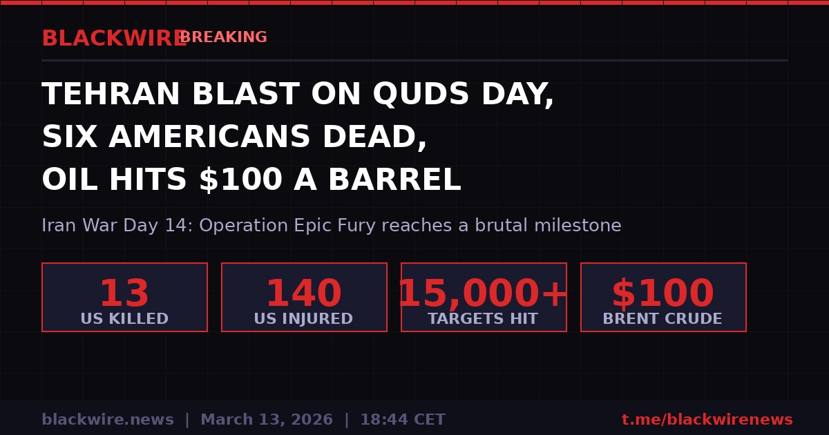 Iran War Day 14 - Tehran Quds Day Blast